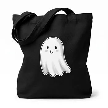 Festive Halloween Canvas Shopping Tote