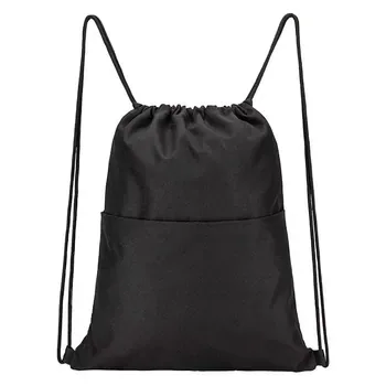 Waterproof 600D Sports Drawstring Bag with Pocket