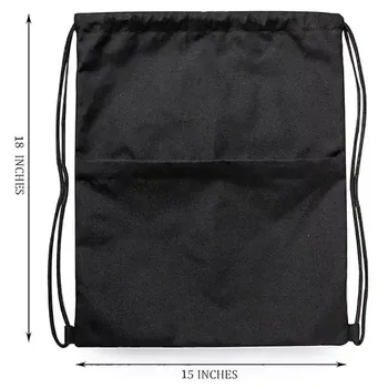 Waterproof 600D Sports Drawstring Bag with Pocket