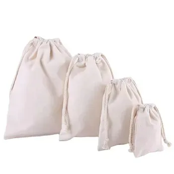 Cotton Canvas Drawstring Backpack