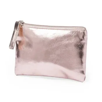 Gold and Silver Waterproof Makeup Zipper Pouch