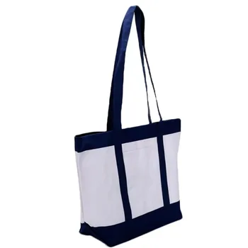 Long-Handle Cotton Grocery and Beach Tote