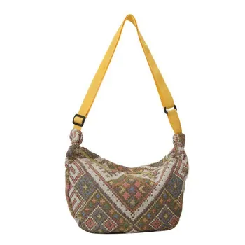 Custom Striped Canvas Crossbody Bag