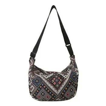 Custom Striped Canvas Crossbody Bag