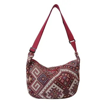 Custom Striped Canvas Crossbody Bag