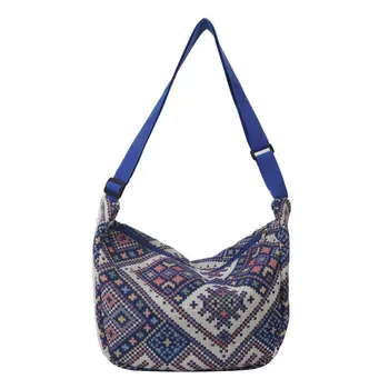 Custom Striped Canvas Crossbody Bag
