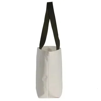 Plain White Canvas Logo Tote