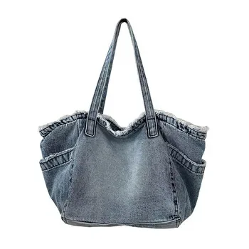 Custom Denim Shopping Tote ZG20250821A2