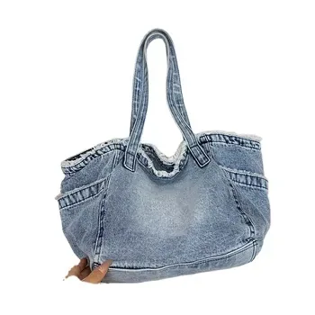 Custom Denim Shopping Tote ZG20250821A2