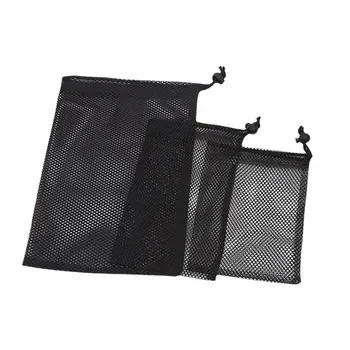 Custom Clear Mesh Polyester Drawstring Bag