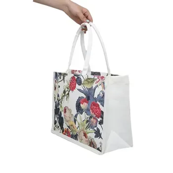 Canvas Logo Shopping Tote