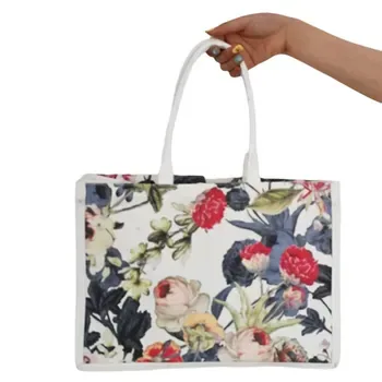 Canvas Logo Shopping Tote
