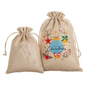 Custom Jute Drawstring Bag