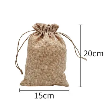 Custom Jute Drawstring Bag