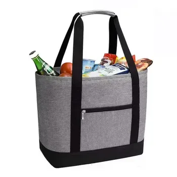 Custom Waterproof Insulated Zippered Oxford Food Delivery Cooler Bag
