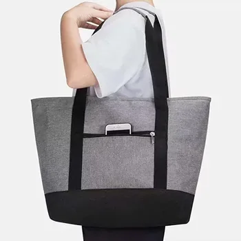 Custom Waterproof Insulated Zippered Oxford Food Delivery Cooler Bag