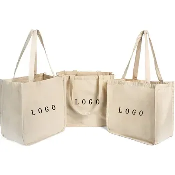 16oz Letter-Print Canvas Beach Tote