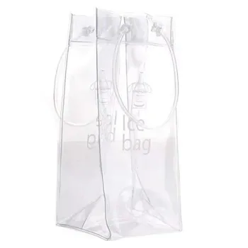 Clear PVC Wine Bottle Ice Carrier
