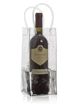 Clear PVC Wine Bottle Ice Carrier