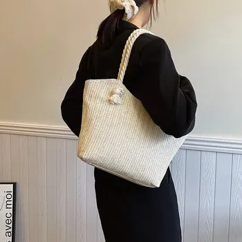 Custom Straw Shopping Tote