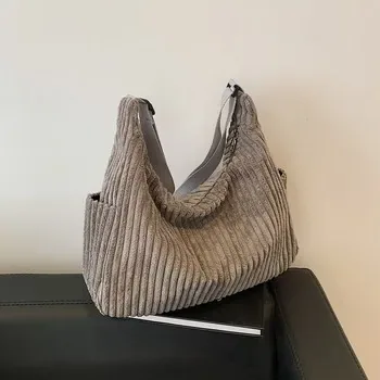 Custom Corduroy Shopping Bag ZG20260205A9