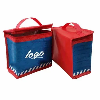 Striped Non-Woven Insulated Cooler Tote