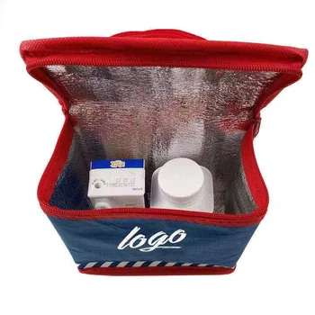 Striped Non-Woven Insulated Cooler Tote