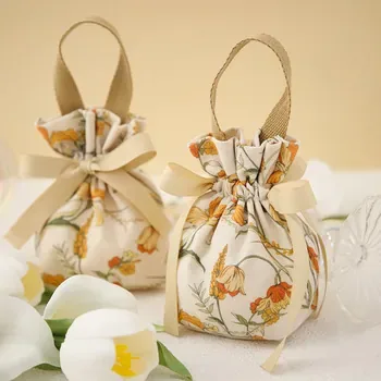 Custom Canvas Drawstring Gift Bag ZG20250317A6