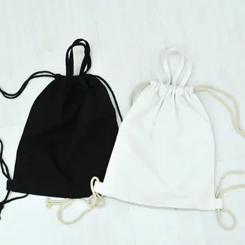 Custom Drawstring Cotton Canvas Backpack
