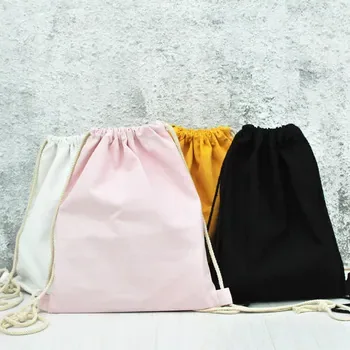 Custom Drawstring Cotton Canvas Backpack