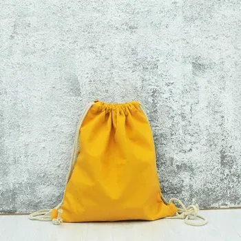 Custom Drawstring Cotton Canvas Backpack