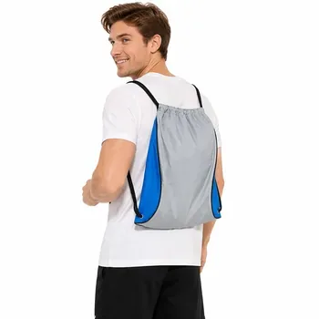 Foldable Polyester Gym Drawstring Backpack