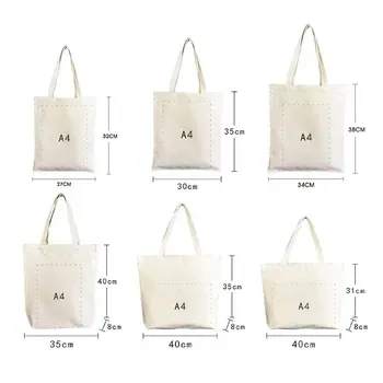 Custom White Cotton Canvas Shopping Tote ZG20240312M2
