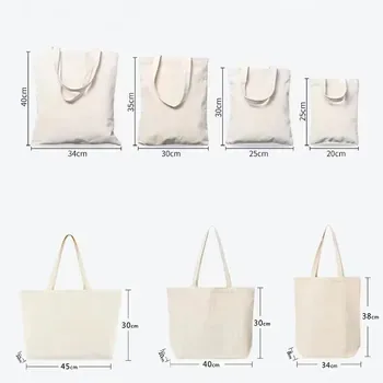 Custom White Cotton Canvas Shopping Tote ZG20240312M2
