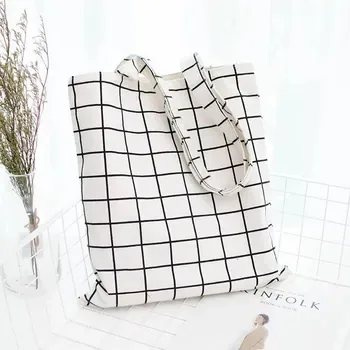 Custom Zippered Cotton Canvas Shopping Bag