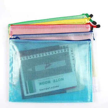 Waterproof PVC Mesh Document Zipper Pouch