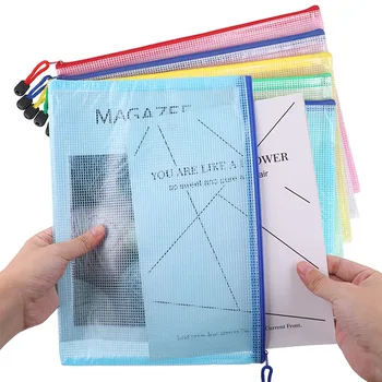 Waterproof PVC Mesh Document Zipper Pouch