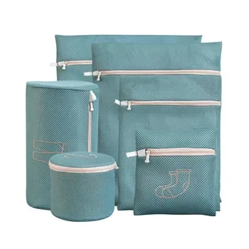 Embroidered Polyester Mesh Laundry Wash Bag