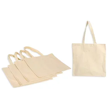 Foldable Canvas Zipper Shopping Tote