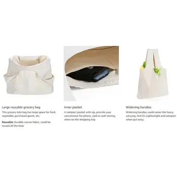 Cotton Vest Tote with Inside Pocket