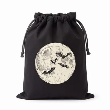 Halloween Canvas Candy Drawstring Pouch