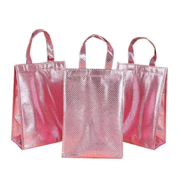 Pink Foil-Lined Insulated Tote Bag