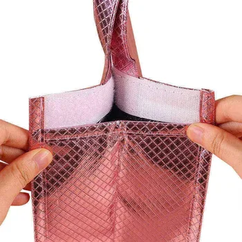 Pink Foil-Lined Insulated Tote Bag