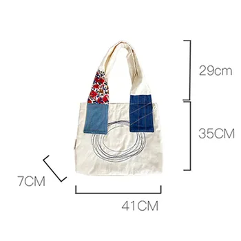 Canvas Shopping Tote with Inside Pockets