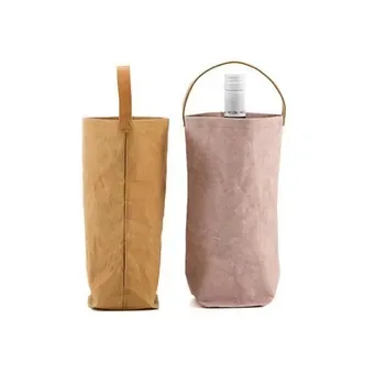 Custom Red Tyvek Wine Bottle Bag