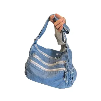 Custom Denim Crossbody Bag