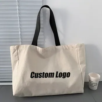Custom Pink Cotton Canvas Shopping Tote