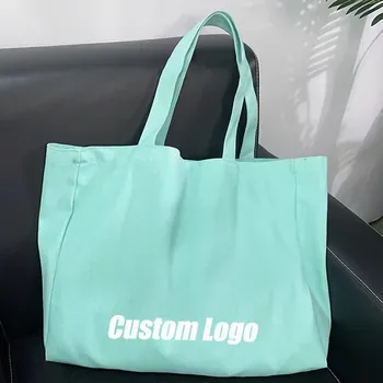 Custom Pink Cotton Canvas Shopping Tote