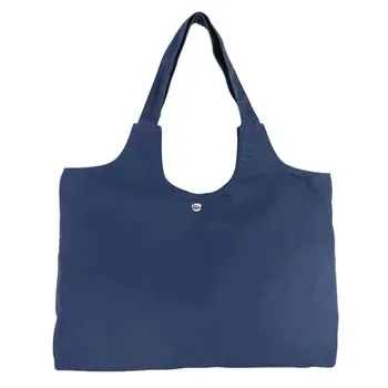 Custom Floral-Print Blue 12oz Cotton Canvas Shopping Tote