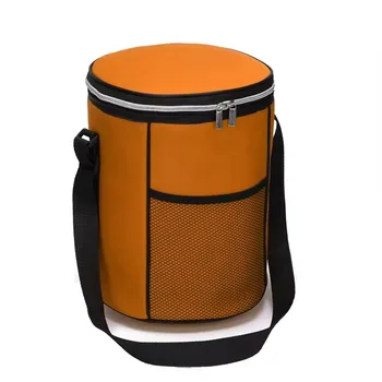 Round 600D Cooler with Adjustable Shoulder Strap